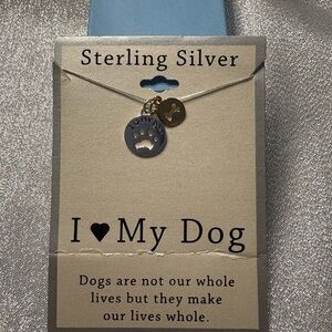 Silver and Gold Dog Lover Necklace